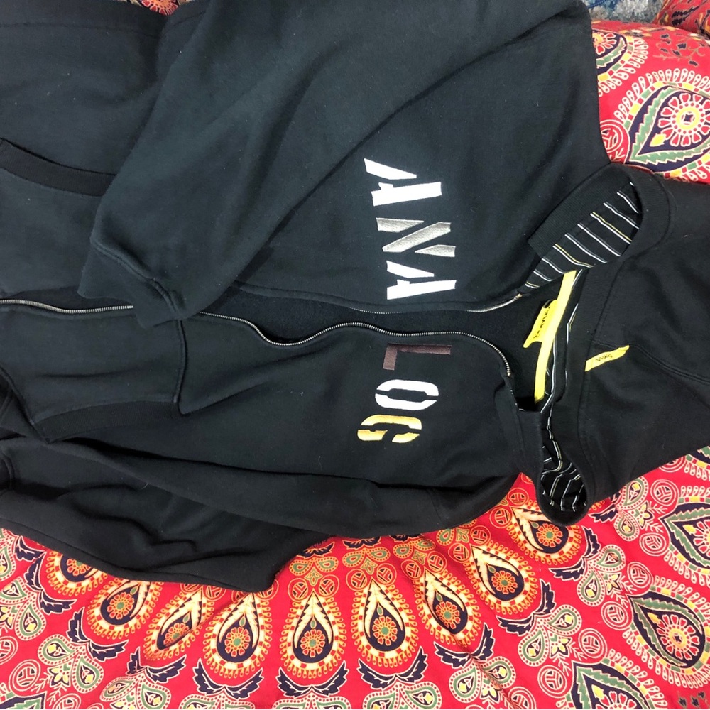 Analog Black Zip Up Sweater